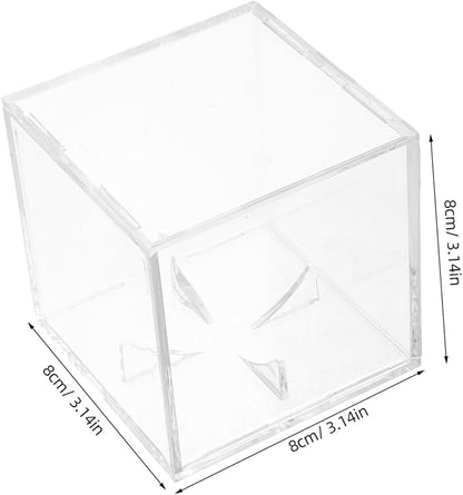 BESTonZON Single Baseball Display Case Clear Acrylic Cube Holder for Memorabilia Portable Durable Baseball Showcase with High Clarity Protection for Collectibles Display