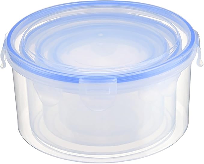 Rehomy 4pcs Meal Prep and Food Storage Container Set Easy Snap Lock Plastic Containers for Food Storage Meal Prep
