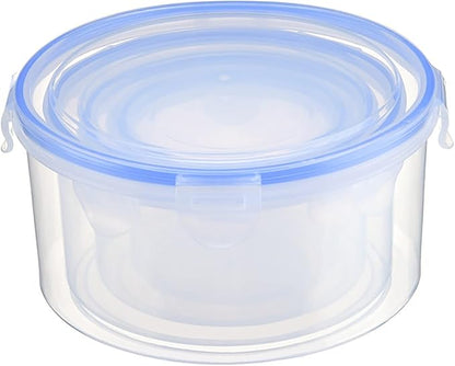 Rehomy 4pcs Meal Prep and Food Storage Container Set Easy Snap Lock Plastic Containers for Food Storage Meal Prep