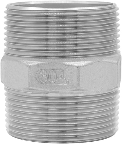 Beduan 1.5" Male NPT Nipple Hex 304 Stainless Steel Pipe Fitting (Pack of 1)