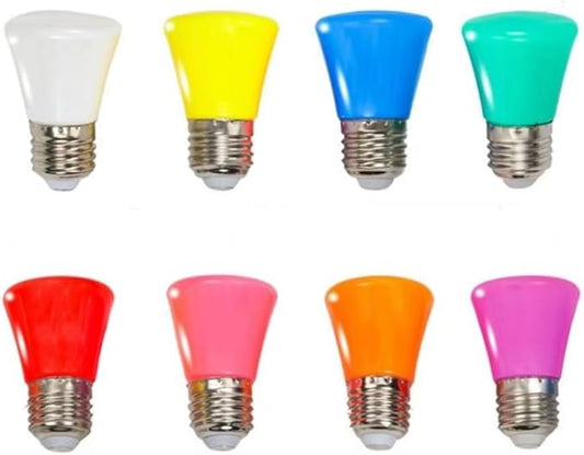 LED Bulb Colorful 1W 3W 5W E27 B22 220V Indoor Red Blue Green Pink Warm White Bulb Home Lighting Christmas (Size : B22, Color : RED_1W 220V)