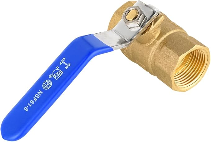 EFIELD 34-inch 600 WOG FNPT Heavy Duty Full Port Brass Ball Valve FIP Threaded, Blue Level. LF Brass