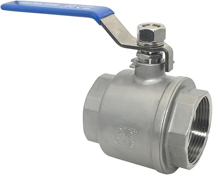 DAN SPEED 2-12" NPT Female 316 Stainless Steel Full Port Ball Valve Vinyl Handle WOG1000 (2-12 inch)