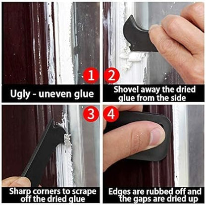 Glue Removal Scraper, Multifunctional Stainless Steel Caulking Tools Silver for Kitchen Window, Sturdy Strong Glue Scraper Caulking Scraper Tool Paint Scrapers