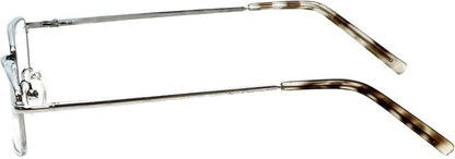 Calabria Reading Glasses - R753 Shiny Silver 5.00