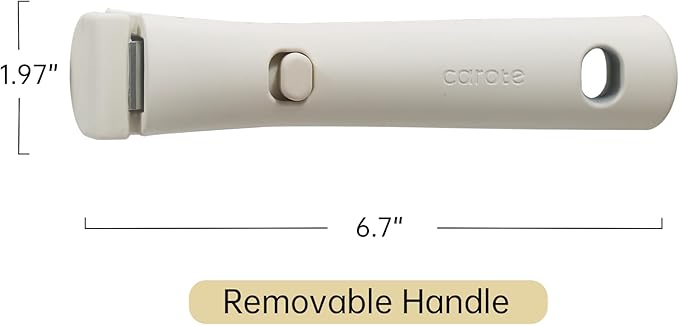 CAROTE Removable Handle, Handle for Detachable Removable Cookware,Universal Pot Handle,Suitable for All Cookware, Cream