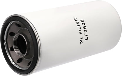 LF3620 Heavy Duty Spin-On Oil Filter High Efficiency Filtration Compatible With Detroit Diesel Series 50/60 Engines Replaces 23518480 25014505 P552100 B495 LF3620 5839LF3620 (Has Small Cosmetic Scratches)