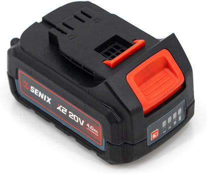 20 Volt Max* 4.0 Ah Lithium-ion Battery for 20V Lawn Mower,Snow Blower,Snow Shovel, Cordless Leaf Blower, Chainsaw,Power Tools, Fade-Free, Battery Indicator Lights, 1 Pcs