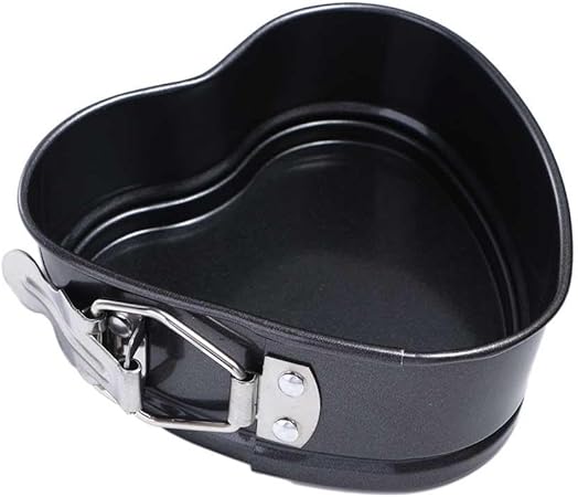 Pokinge Heart Shaped Springform Cake Mold Pan Toast Mold with Removable Loose Base Bakeware Cake Pan Nonstick Baking For Cake Baking Pans