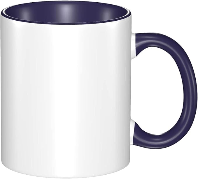Personalized Coffee Mug Design Your Own Custom with Photo Text Logo Novelty Customized Gifts for Anniversary Birthday Christmas, for Dad, Mom, Husband, Wife 11oz Both Sides Print, Navy