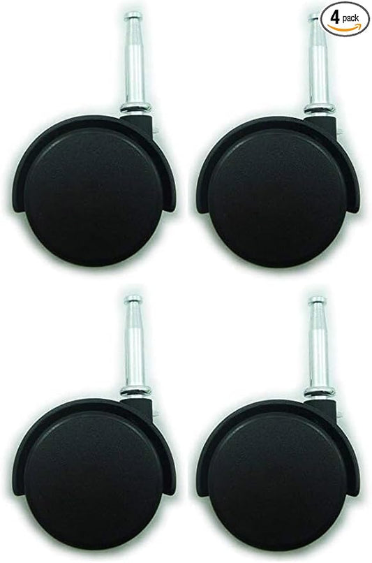 Hnfshop 4pcs/Set Furniture Swivel Caster/Wheel w/Socket Chair Replacement (Dia 2 inches w/Out Brake)