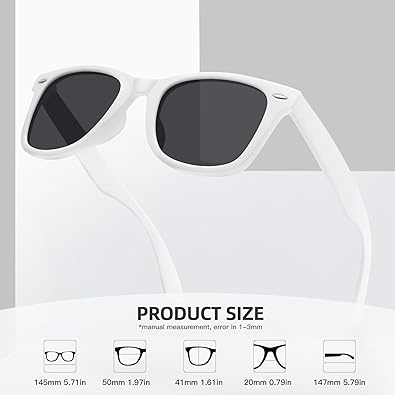 MEETSUN Polarized Sunglasses for Women Men Classic Retro Square Frame Driving Trendy Sun Glasses UV Protection