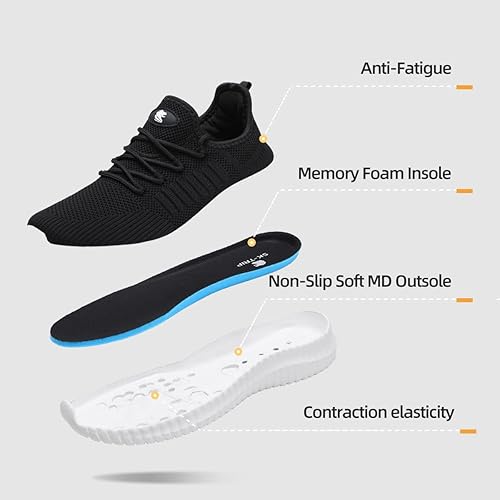 SK·TRIP Women's Walking Shoes Lightweight Breathable Flying Woven Mesh Upper Casual Jogging Shoes Ladies Tennis Shoes Workout Footwear Non-Slip Gym Sneakers for Women