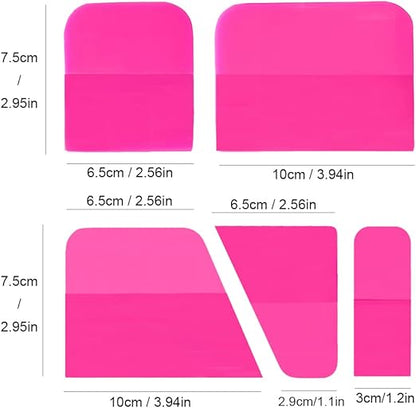 PPF Squeegee Window Tint Tools Window Edge Trimming Scarper for Curved Surfaces Auto Car Paint Protection Film Install Tool (Pink)