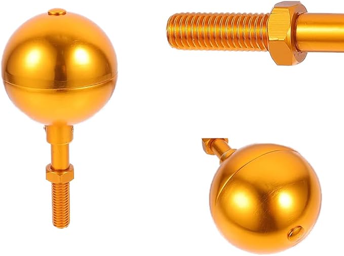 3" Flagpole Ball Topper Alumium Alloy Finial Flagpole Top Replacement for Standard Flag Poles 0.47" Threaded (Sliver)