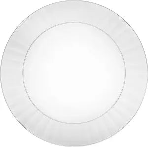 Party Essentials Deluxe Quality Hard Plastic 7.5-Inch Round PartySalad Plates, Clear, 24 Count