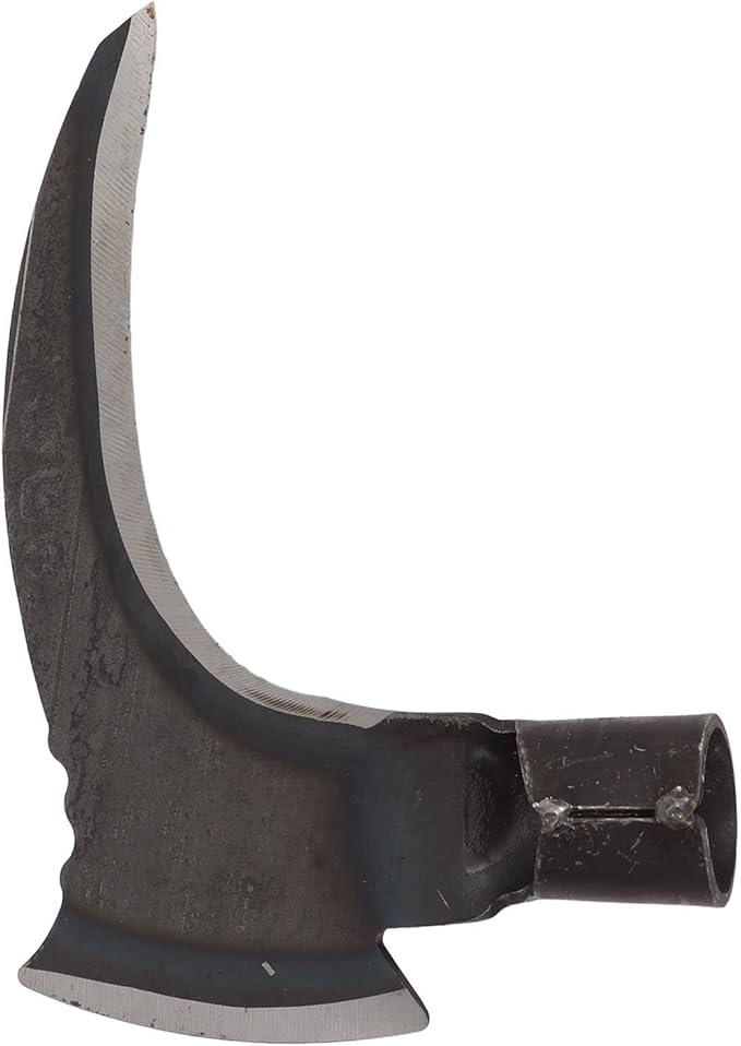 Ejoyous High Manganese Steel Double Scythe, Steel Grass Sickle Multifunctional Mowing Cutting Trees Handheld Double Sickle for Outdoor Gardening Tools (Single Cutter Head)
