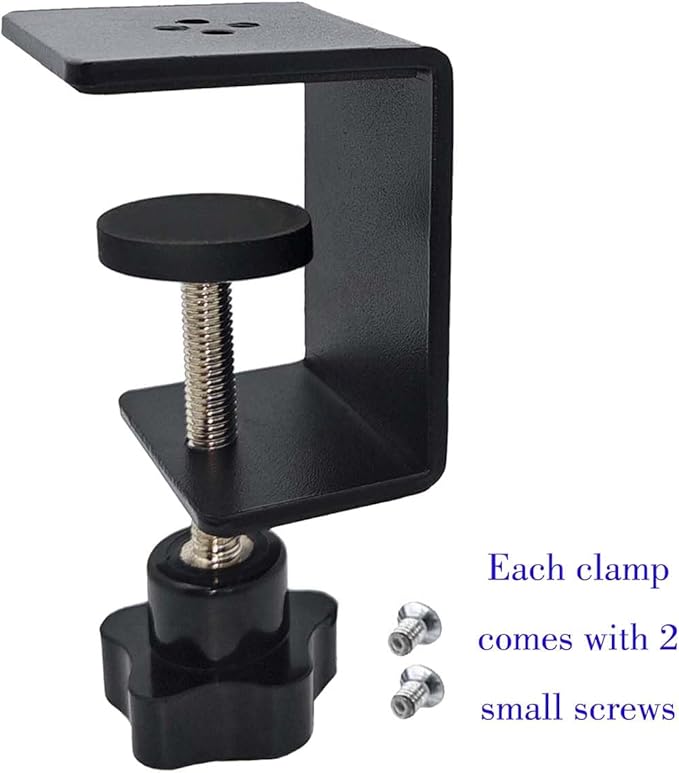 Heavy Duty Metal C-Clamps for Woodworking, Table Saw Fence Clamps with Protective Pad, 1 Pack Table Clamp for Fixed Acrylic Sheets, Plexiglass Sheets, Plastic Sheets, Wood Sheets