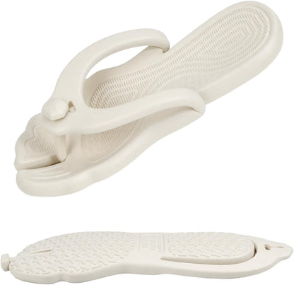 Rosoz Flip Flops for Women Men Foldable Travel Slippers Lightweight Shower Shoes Non-Slip Quick-Dry Bathroom Camp Beach Sandals