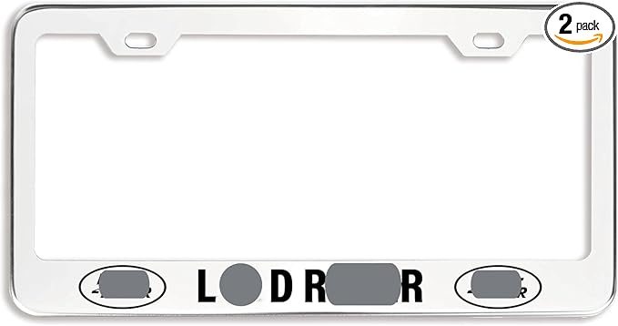 2Pcs Premium Matte Aluminum Alloy License Plate Frame for Landrover, with Screw Caps Cover Set, Fit US Standard car License Plate