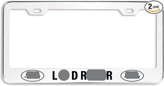 2Pcs Premium Matte Aluminum Alloy License Plate Frame for Landrover, with Screw Caps Cover Set, Fit US Standard car License Plate