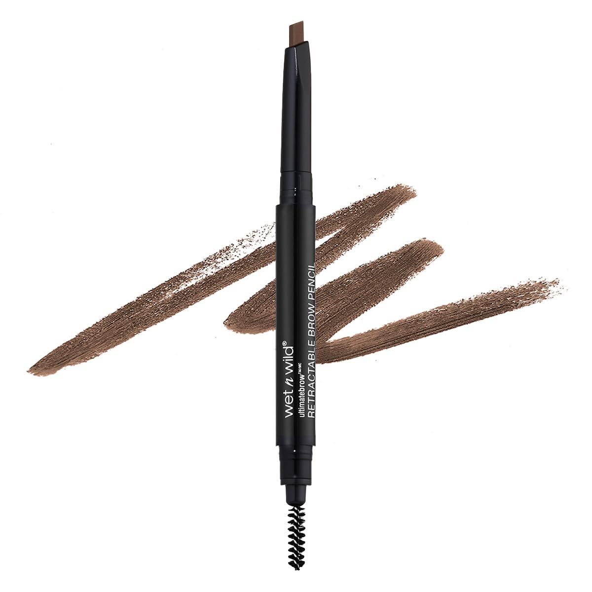 wet n wild Ultimate Eyebrow Retractable Definer Pencil, Medium Brown, Dual-Sided Brow Brush, Fine Tip, Shapes, Defines, Fills Brow Makeup( 645A soft brown )