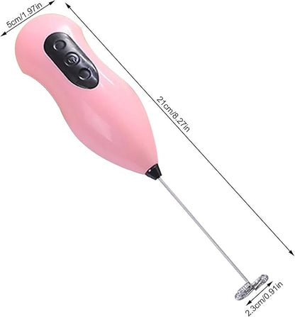 Egg beater Whisk Milk Drink Mixer Electric Egg Beater Frother Foamer Mini Handle Stirrer Practical Kitchen Cooking Tool(Blue)