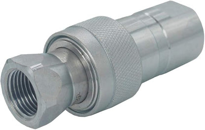 1-Set 14'' Ag ISO5675 Carbon Steel Hydraulic Quick Disconnect CouplingCoupler Poppet Valve,Pioneer Type, Set wDust Cap