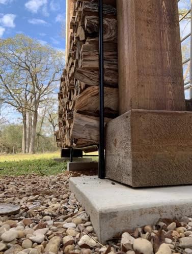 Rocky Mountain Goods 8 ft Firewood Rack - Outdoor/Indoor - Wood Storage Firewood Holder - Heavy Duty Steel Log Rack - Easy Install in Minutes - Included Hardware - Keeps Firewood Up and Dry