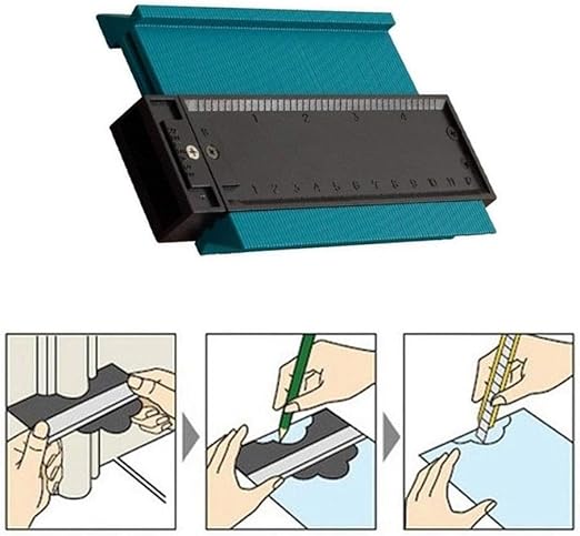 2024 Green ABS Contour Profile Copy Gauge 0-120MM Measuring Range Device Accessory Uneven Contour Measurement Tools