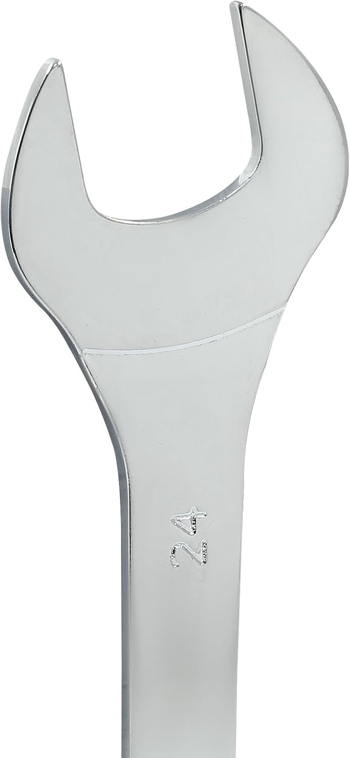 Hordion 22mm x 24mm Open End Wrench, Super Thin Metric Chrome Plated Steel Wrench for General Repairs Household Maintenance