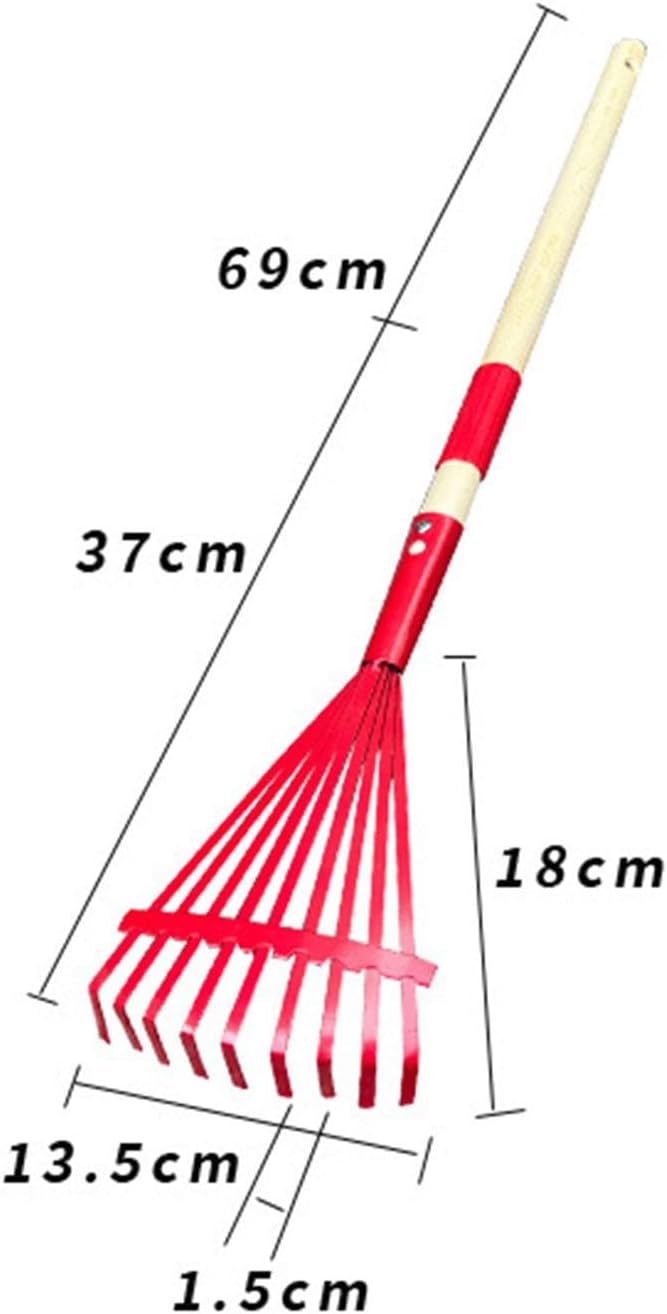 Children's Gardening Set with Wooden Tools for and Learning, Leaf rake