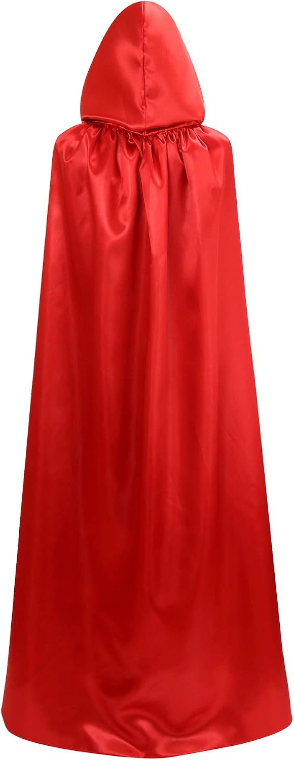 Unisex Adults Reversible Hooded Cloak Cape For Christmas Halloween Party Vampires Cosplay Costumes (Small)