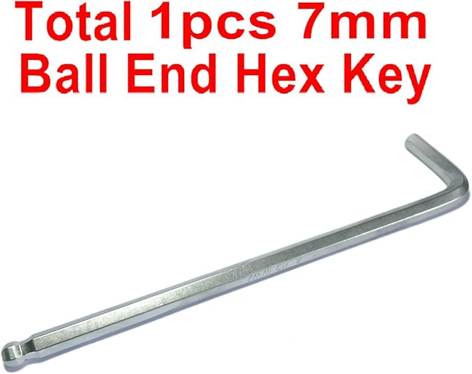 1pcs 7mm Ball End Allen Wrench sets,7mm Hex Key Wrench set,7mm ball end Hex Driver allen key Door Key L Shaped hex wrench set with Long Arm 185mm lengh.7mm ball end hex wrench