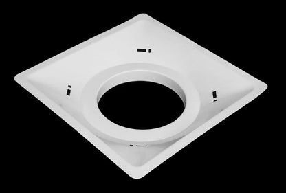 HVAC Premium T-Bar Drop Ceiling Grille - Flat Plate Plaque Diffuser - 24'' x 24'' - 14'' Collar