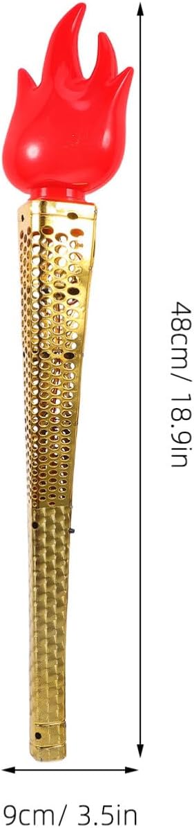 Plastic Toy, Artificial Torch Toy, Fun Torch Toy, Fun Torch Prop, for School Cosplay Medieval Luau Party Sports Competition No Battery