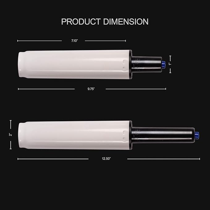 OHAHO Gas Lift Cylinder Replacement, Hydraulic Pneumatic Shock Piston Heavy Duty Universal Size Fits Most Executive Gaming Office Chairs (White)