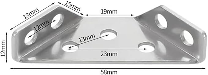 10pcs Universal Furniture Corner Connector Stainless Steel Corner Brace Without Screws Heavy Duty Angle Shelf Brackets for Wood