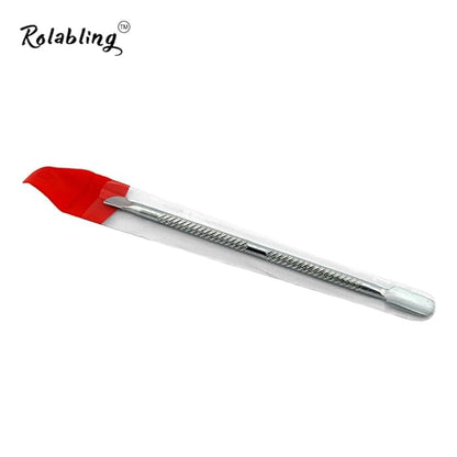 Nail Cuticle Pusher and Spoon Cleaner Professional Stainless Steel Double Ended Cuticle Remover Nail Cutter Manicure Pedicure Nail Care Tool (size-1)