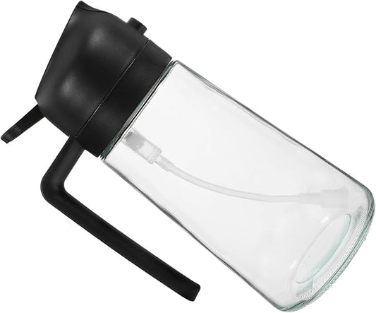Oil Sprayer Glass Bottle Press Type Oil Dispenser for Kitchen for Soy Sauce Vinegar Seasoning Container Versatile for Home Outdoor Use