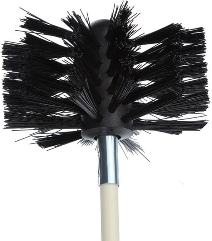 100150mm Chimney Cleaning Brush Dryer Vent Cleaning Brush Lint Remover M8 Thread Bristle Head for Duct Pipe Maintenance Household Tool for Cleaning Dryer Ducts(100mm)