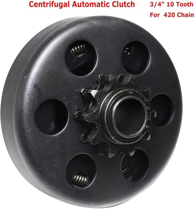 Motorcycle Parts 19mm GO Kart Fun Centrifugal Automatic Clutch 34" 10 Tooth 420 Chain for Karting