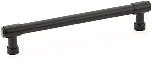 Emtek Jasper Pull, 6" Center-to-Center, Flat Black