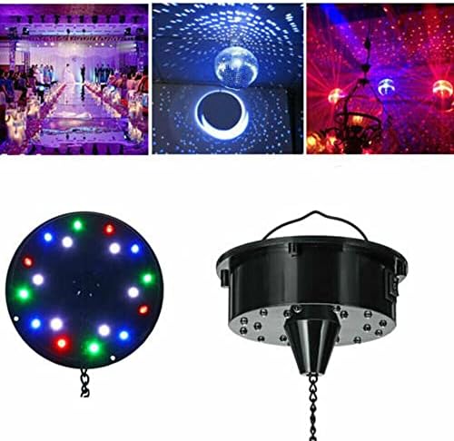 6RPM RGBW Light Rotated Motor 18LED For Mirror Disco Ball 6" 8" 12" DJ Bar Party