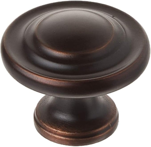 10-Pack Aged Bronze Round Cabinet Knobs