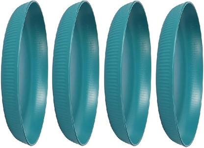 Eco-friendly plate that is not breakable - Wheat straw fiber lightweight plate 4-piece set (Dark Green)