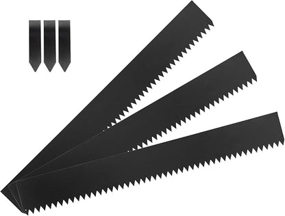 TMEE Landscape Edging Border 46 inch Strips, 6 inch Depth Hammer in Metal Edging for Landscaping with Clips 3 Pack