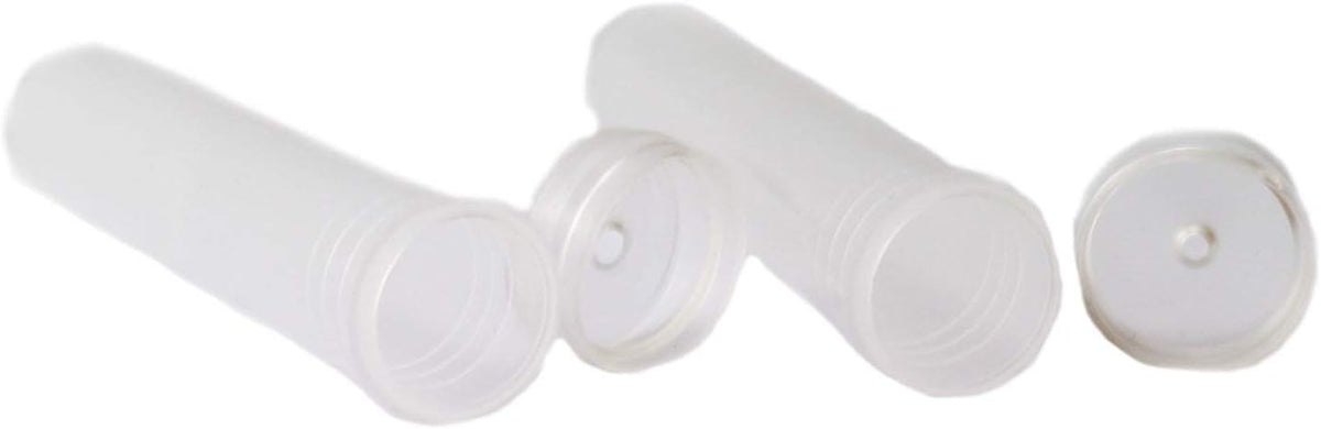 RuiLing 20pcs Transparent Flower Nutrition Tube Plastic Water Tube with Cap to Keep Flower Fresh for Wedding Event Arts Crafts Floral Hydroponic Container 72x18mm