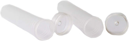 RuiLing 20pcs Transparent Flower Nutrition Tube Plastic Water Tube with Cap to Keep Flower Fresh for Wedding Event Arts Crafts Floral Hydroponic Container 72x18mm