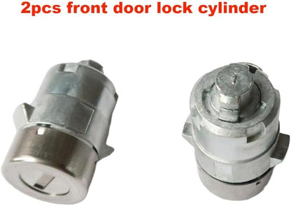 2PCS Front DriverPassenger Door Lock Cylinder with Keys 15298924 Fit for Cadillac EscaladeChevrolet Silverado Suburban TahoeGMC Sierra Yukon 2001-2006